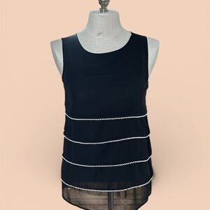 Design History Black and White Tank Top